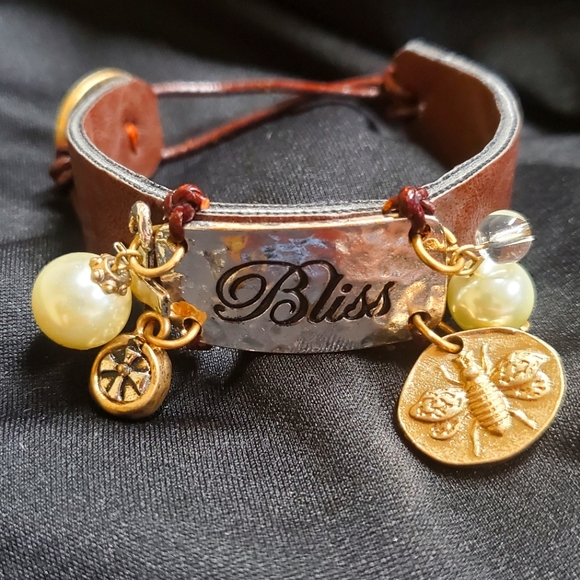 Bliss Leather Charm Bracelet - Picture 1 of 5